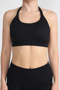 HALTERNECK SPORT BRA BLACK
